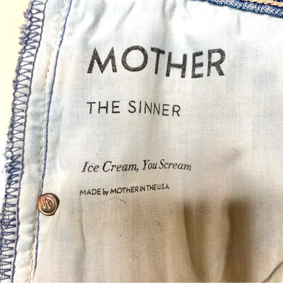 MOTHER Superior The Sinner Ice Scream You Scream Denim Jean Refurbished - Picture 5 of 14